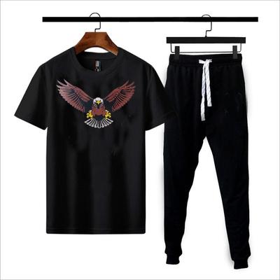 2 Pcs Men's Cotton Printed Track Suit
