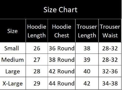 2 Pcs Women's Stitched Fleece Printed Hoodie Tracksuit