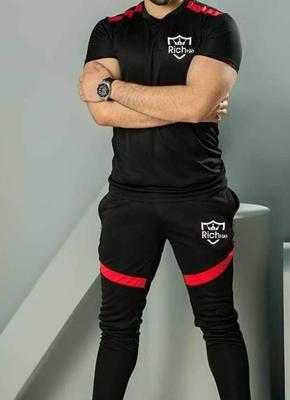 Men Stitched Polyester Striped Track Suit Slim Fit All Seasons