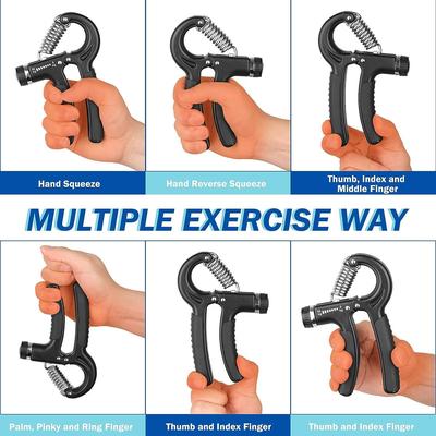 Adjustable Hand Grip Power Exerciser Forearm Wrist Strengthener Gripper 60-kg